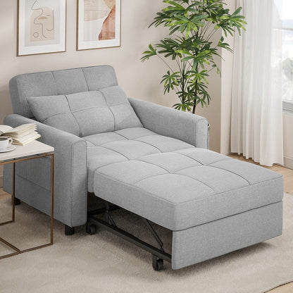 Divano letto trasformabile 3-in-1, divano letto estraibile, letto pieghevole convertibile per soggiorno