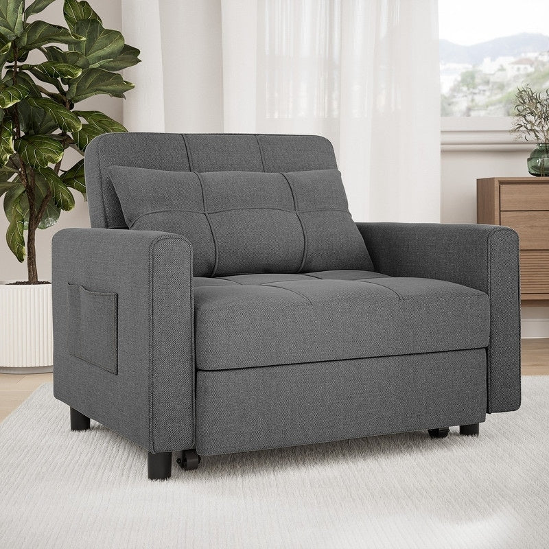 Divano letto trasformabile 3-in-1, divano letto estraibile, letto pieghevole convertibile per soggiorno