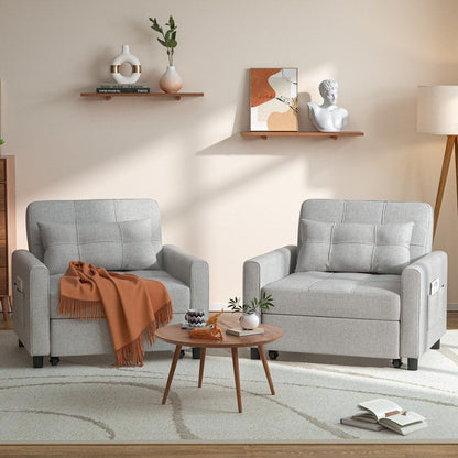 Divano letto trasformabile 3-in-1, divano letto estraibile, letto pieghevole convertibile per soggiorno