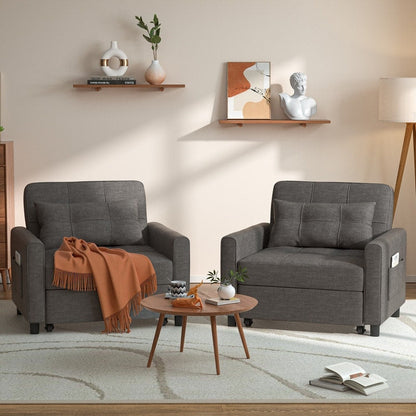 Divano letto trasformabile 3-in-1, divano letto estraibile, letto pieghevole convertibile per soggiorno