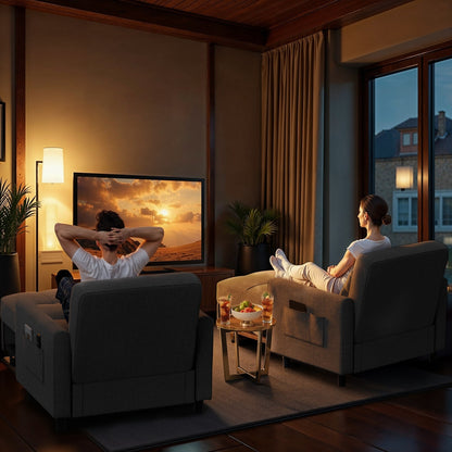 Divano letto estraibile 3 in 1, poltrona letto, divano letto imbottito regolabile e pieghevole.