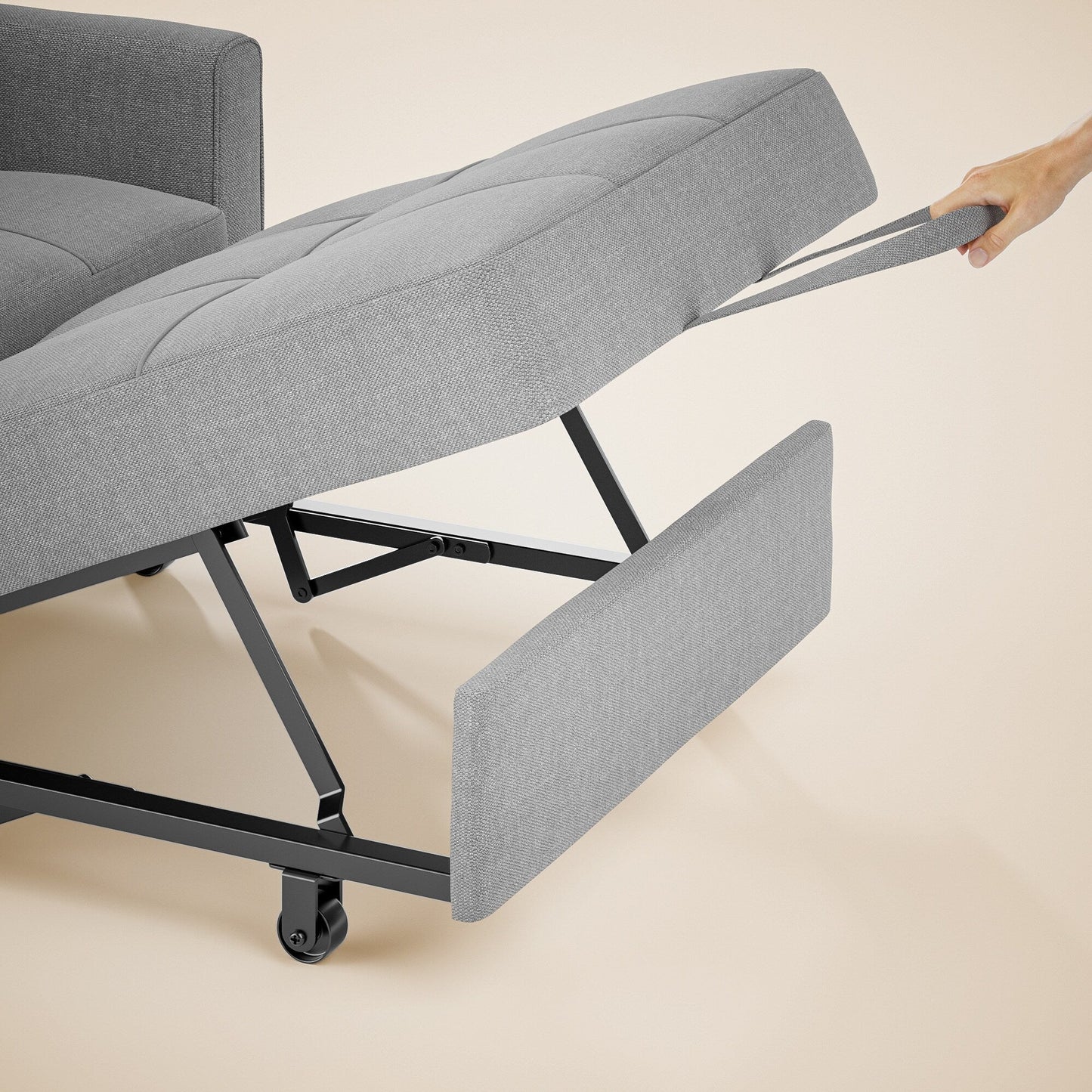 Divano letto estraibile 3 in 1, poltrona letto, divano letto imbottito regolabile e pieghevole.