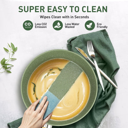 Set di pentolame e accessori da cucina in granito da 30 pezzi, set di pentole e padelle antiaderenti.