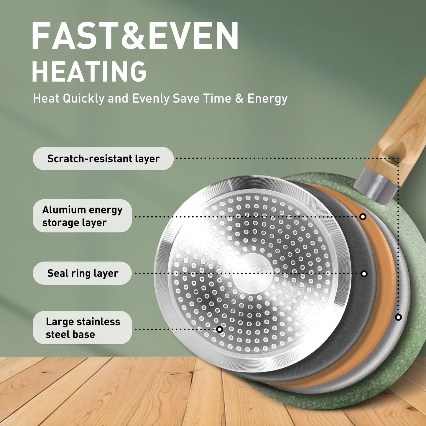 Set di pentolame e accessori da cucina in granito da 30 pezzi, set di pentole e padelle antiaderenti.