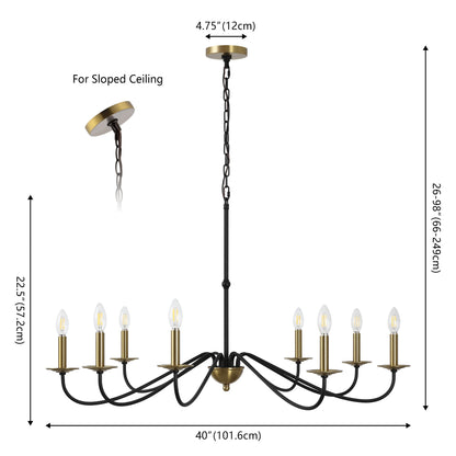 Lampadario a LED in ferro a 6 luci, 34,75 pollici, di JONATHAN Y