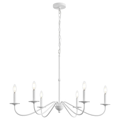 Lampadario a LED in ferro a 6 luci, 34,75 pollici, di JONATHAN Y