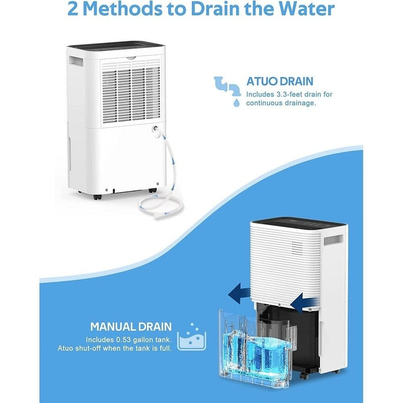 Deumidificatori per cantine, casa, stanze e camere da letto di grandi dimensioni, garage - 3500 piedi quadrati - a basso rumore