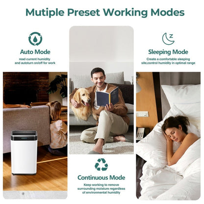 Deumidificatori per cantine, casa, stanze e camere da letto di grandi dimensioni, garage - 3500 piedi quadrati - a basso rumore