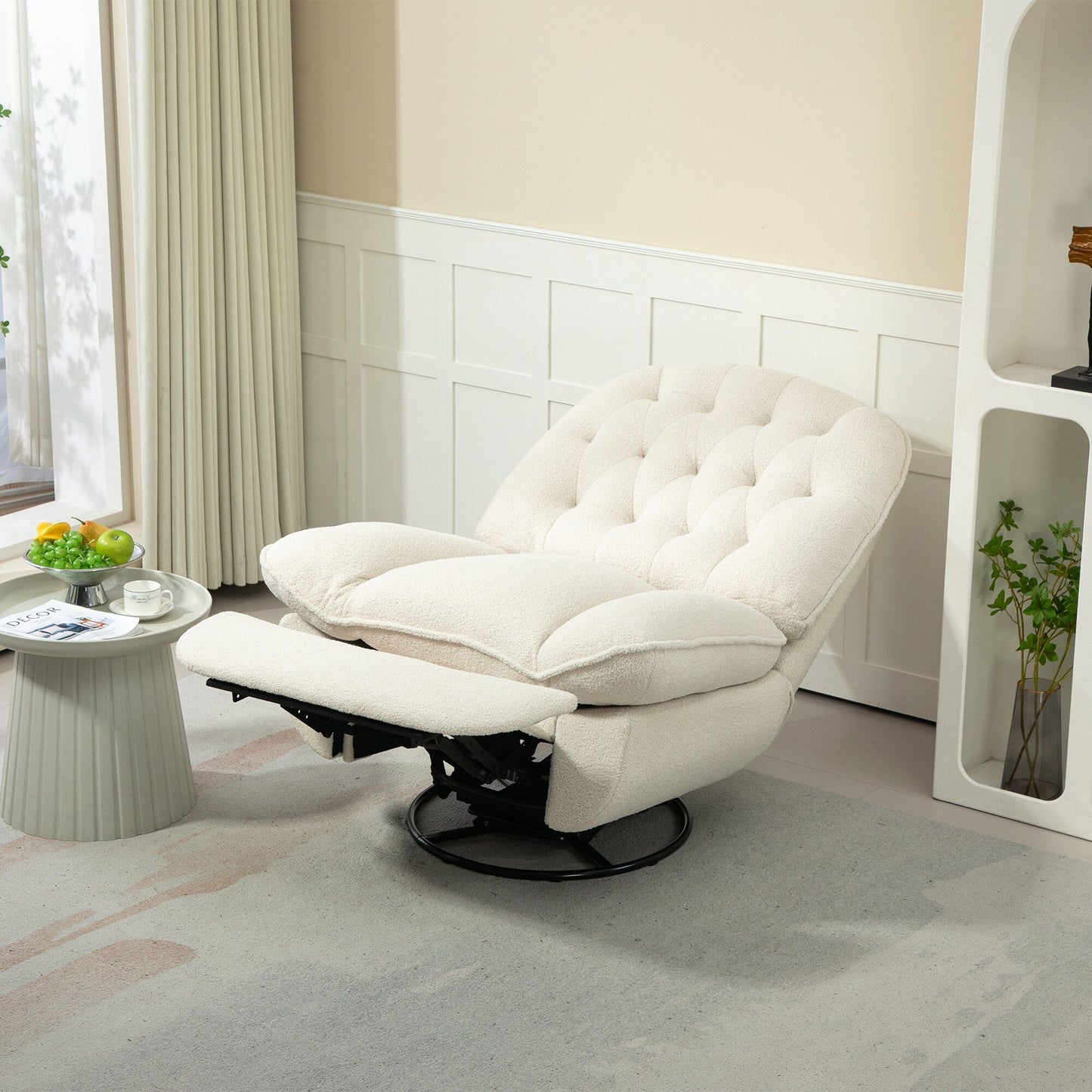 Set di 2 poltrone reclinabili girevoli a 360 gradi, regolabili.