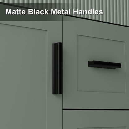 Set per bagno Wavy Line con mobile lavabo e miscelatore, disponibile nelle misure 30/36/48 pollici.