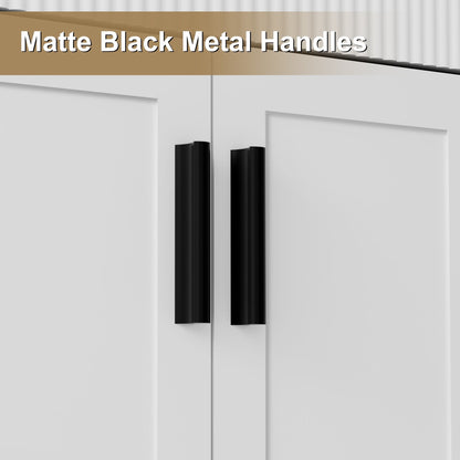 Set per bagno Wavy Line con mobile lavabo e miscelatore, disponibile nelle misure 30/36/48 pollici.