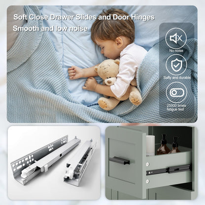 Set per bagno Wavy Line con mobile lavabo e miscelatore, disponibile nelle misure 30/36/48 pollici.