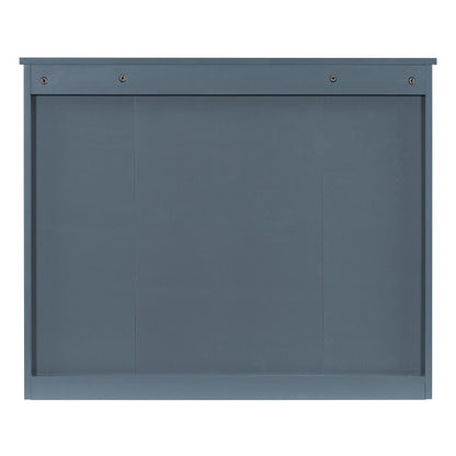 Mobile da bagno moderno da 91 cm con lavabo a incasso, specchiera con ante e 2 cassetti.