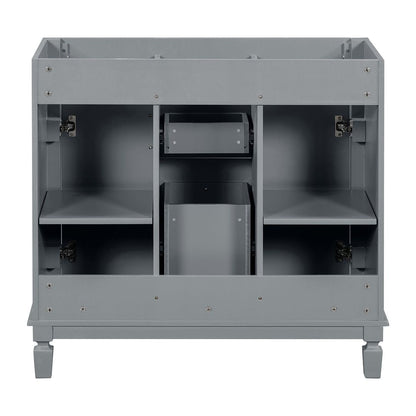 Mobile da bagno moderno da 91 cm con lavabo a incasso, specchiera con ante e 2 cassetti.