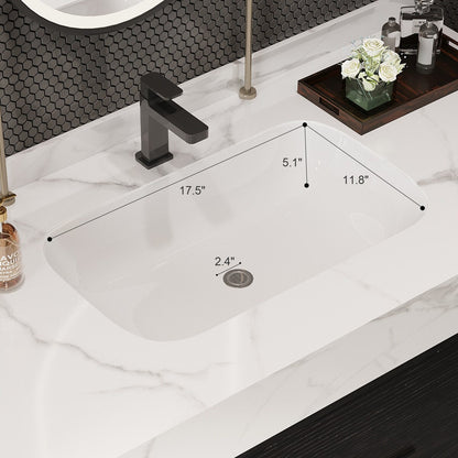 Mobile da bagno sospeso da 39,4'' con lavabo in ceramica, mobile a parete con 2 cassetti a chiusura lenta e piano in ardesia bianca - 39'4 x 18'9