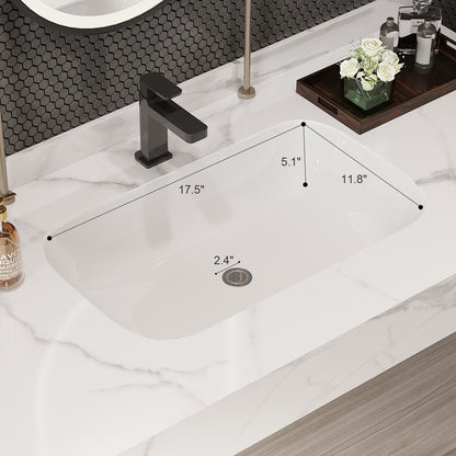Mobile da bagno sospeso da 39,4'' con lavabo in ceramica, mobile a parete con 2 cassetti a chiusura lenta e piano in ardesia bianca - 39'4 x 18'9