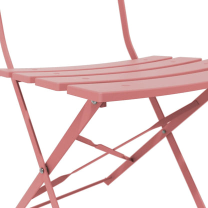 Set da bistrot pieghevole in metallo da 3 pezzi, set da conversazione per esterni/interni resistente alle intemperie, ideale per patio, cortile, giardino.