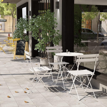 Set da bistrot pieghevole in metallo da 3 pezzi, set da conversazione per esterni/interni resistente alle intemperie, ideale per patio, cortile, giardino.