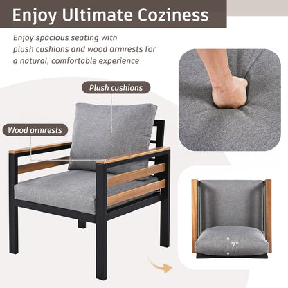 Set di mobili da giardino da 4 pezzi