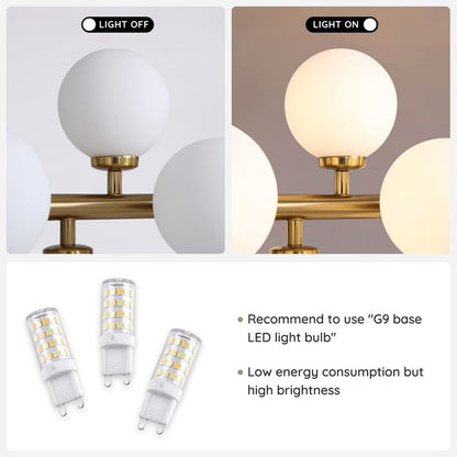 Lampadario lineare a 16 luci in ottone dorato, stile Mid-Century Modern, da 40 pollici, con paralume in vetro satinato, ideale per la sala da pranzo.