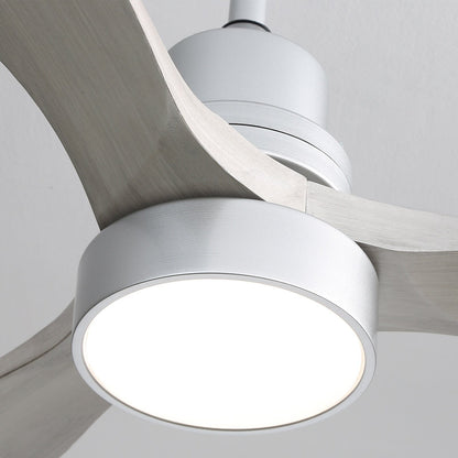 Ventilatore da soffitto a LED integrato da 48 e 52 pollici con luce e telecomando, motore DC reversibile