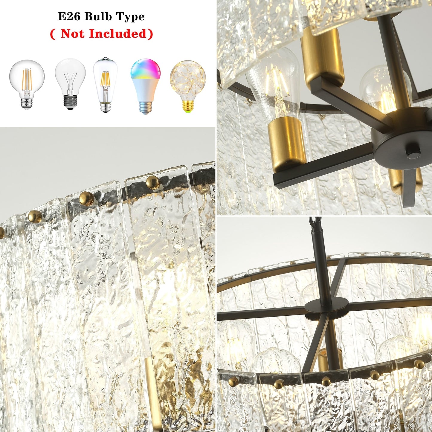 Lampada a sospensione a forma di tamburo rotonda moderna a 5 luci, lampada a soffitto semi-a incasso classica, lampada a sospensione per isola cucina e sala da pranzo