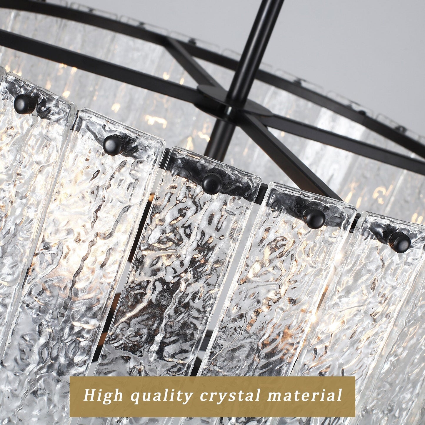 Lampada a sospensione a forma di tamburo rotonda moderna a 5 luci, lampada a soffitto semi-a incasso classica, lampada a sospensione per isola cucina e sala da pranzo