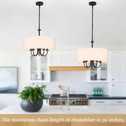 Lampada a soffitto moderna a 5 luci a semi-soffitto per sala da pranzo, camere da letto, soggiorno - N/A