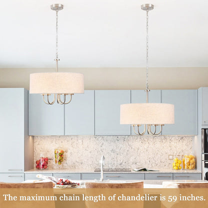 Lampada a soffitto moderna a 5 luci a semi-soffitto per sala da pranzo, camere da letto, soggiorno - N/A