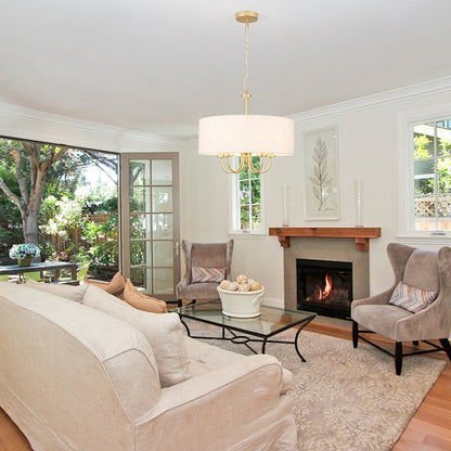 Lampada a soffitto moderna a 5 luci a semi-soffitto per sala da pranzo, camere da letto, soggiorno - N/A