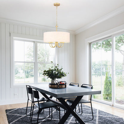 Lampada a soffitto moderna a 5 luci a semi-soffitto per sala da pranzo, camere da letto, soggiorno - N/A