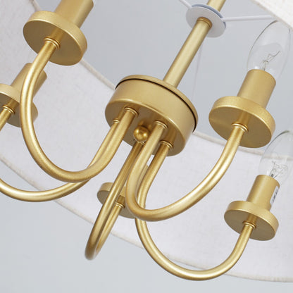 Lampada a soffitto moderna a 5 luci a semi-soffitto per sala da pranzo, camere da letto, soggiorno - N/A