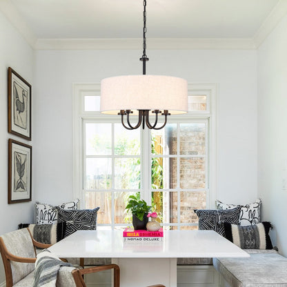 Lampada a soffitto moderna a 5 luci a semi-soffitto per sala da pranzo, camere da letto, soggiorno - N/A