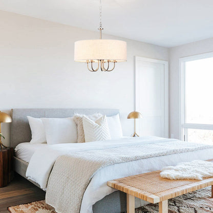 Lampada a soffitto moderna a 5 luci a semi-soffitto per sala da pranzo, camere da letto, soggiorno - N/A