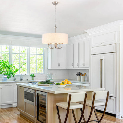 Lampada a soffitto moderna a 5 luci a semi-soffitto per sala da pranzo, camere da letto, soggiorno - N/A