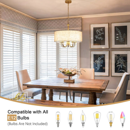 Lampada a soffitto moderna a 5 luci a semi-soffitto per sala da pranzo, camere da letto, soggiorno - N/A