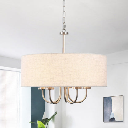 Lampada a soffitto moderna a 5 luci a semi-soffitto per sala da pranzo, camere da letto, soggiorno - N/A