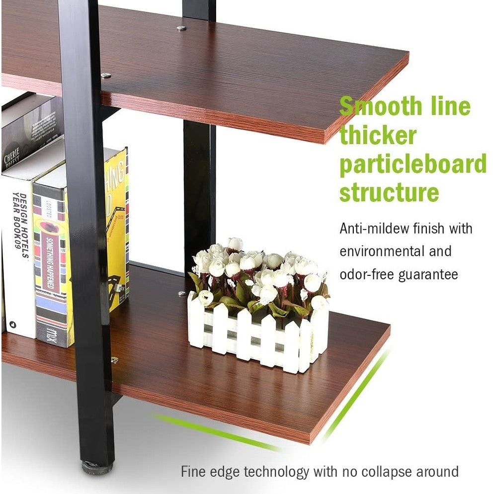 Scaffale a 5 ripiani, libreria in stile industriale vintage