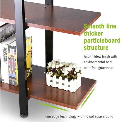 Scaffale a 5 ripiani, libreria in stile industriale vintage