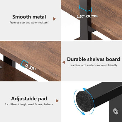 Scaffale a 5 ripiani, libreria in stile industriale vintage