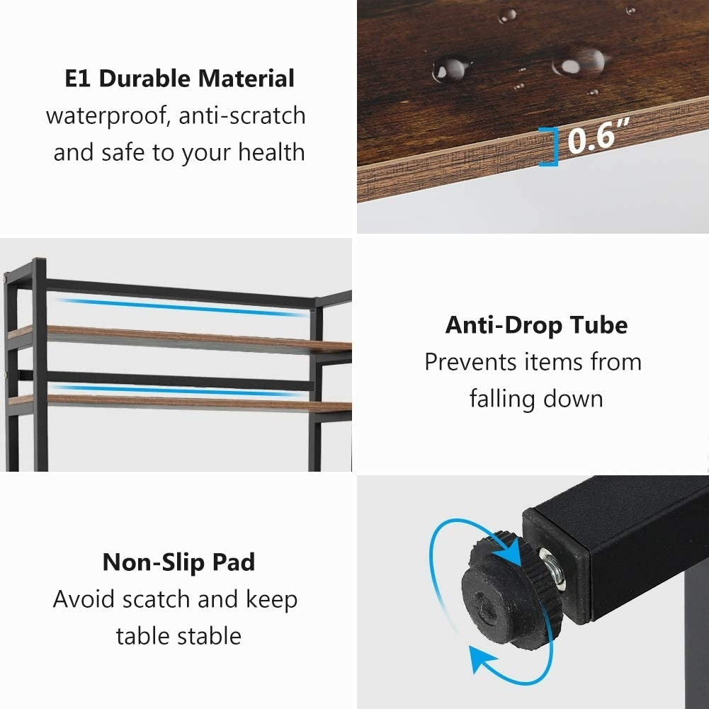 Ripiano portaoggetti da cucina a 5 livelli, supporto per forno a microonde, mobiletto da cucina industriale con ripiano.