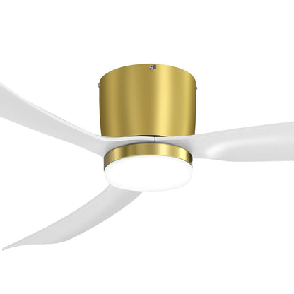 Ventilatore da soffitto a LED a soffitto a scomparsa da 52 pollici, nero/bianco, con luci e telecomando (3 pale)