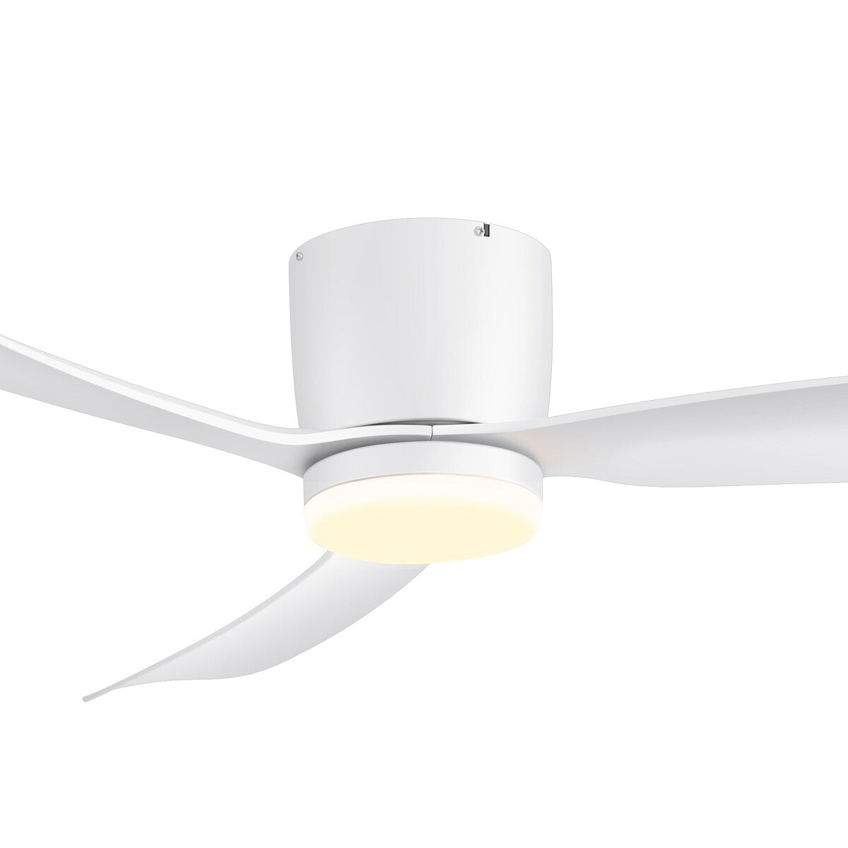 Ventilatore da soffitto a LED a soffitto a scomparsa da 52 pollici, nero/bianco, con luci e telecomando (3 pale)