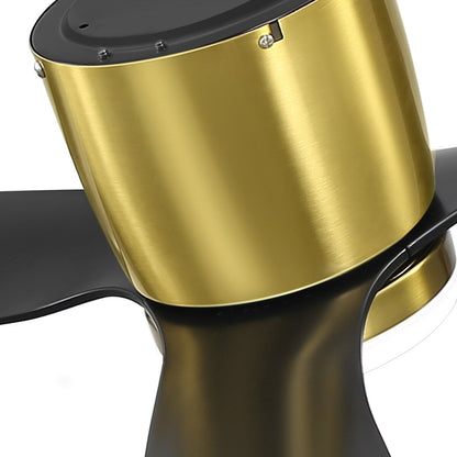 Ventilatore da soffitto a LED a soffitto a scomparsa da 52 pollici, nero/bianco, con luci e telecomando (3 pale)