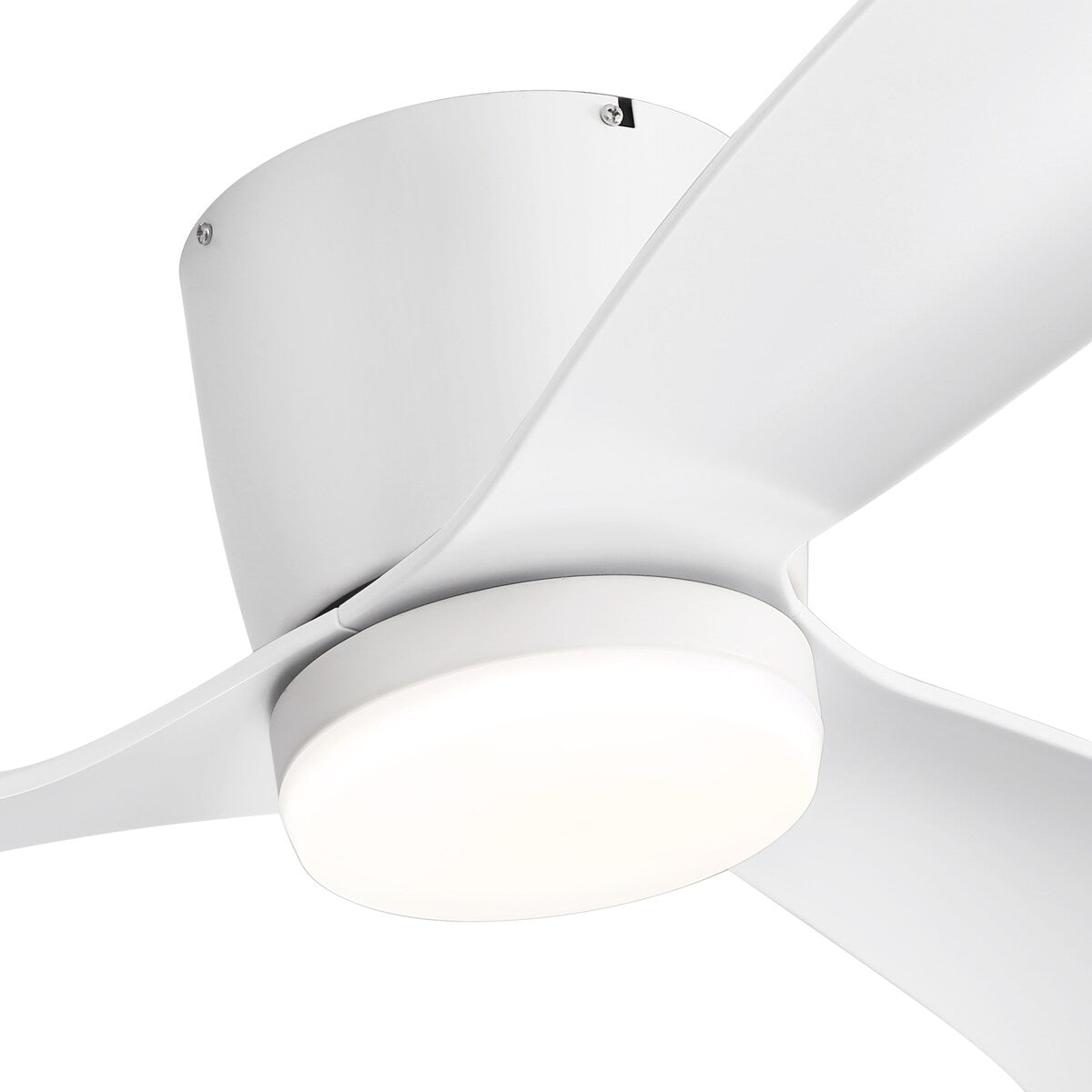 Ventilatore da soffitto a LED a soffitto a scomparsa da 52 pollici, nero/bianco, con luci e telecomando (3 pale)