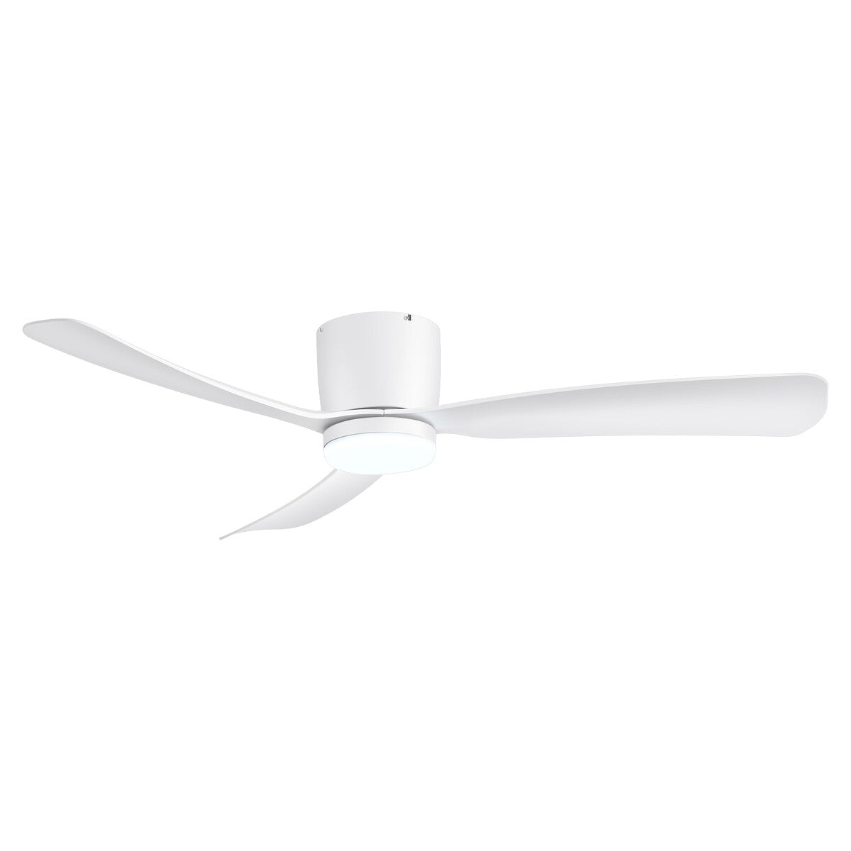 Ventilatore da soffitto a LED a soffitto a scomparsa da 52 pollici, nero/bianco, con luci e telecomando (3 pale)