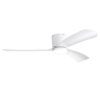 Ventilatore da soffitto a LED a soffitto a scomparsa da 52 pollici, nero/bianco, con luci e telecomando (3 pale)