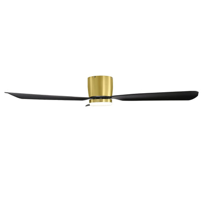 Ventilatore da soffitto a LED a soffitto a scomparsa da 52 pollici, nero/bianco, con luci e telecomando (3 pale)