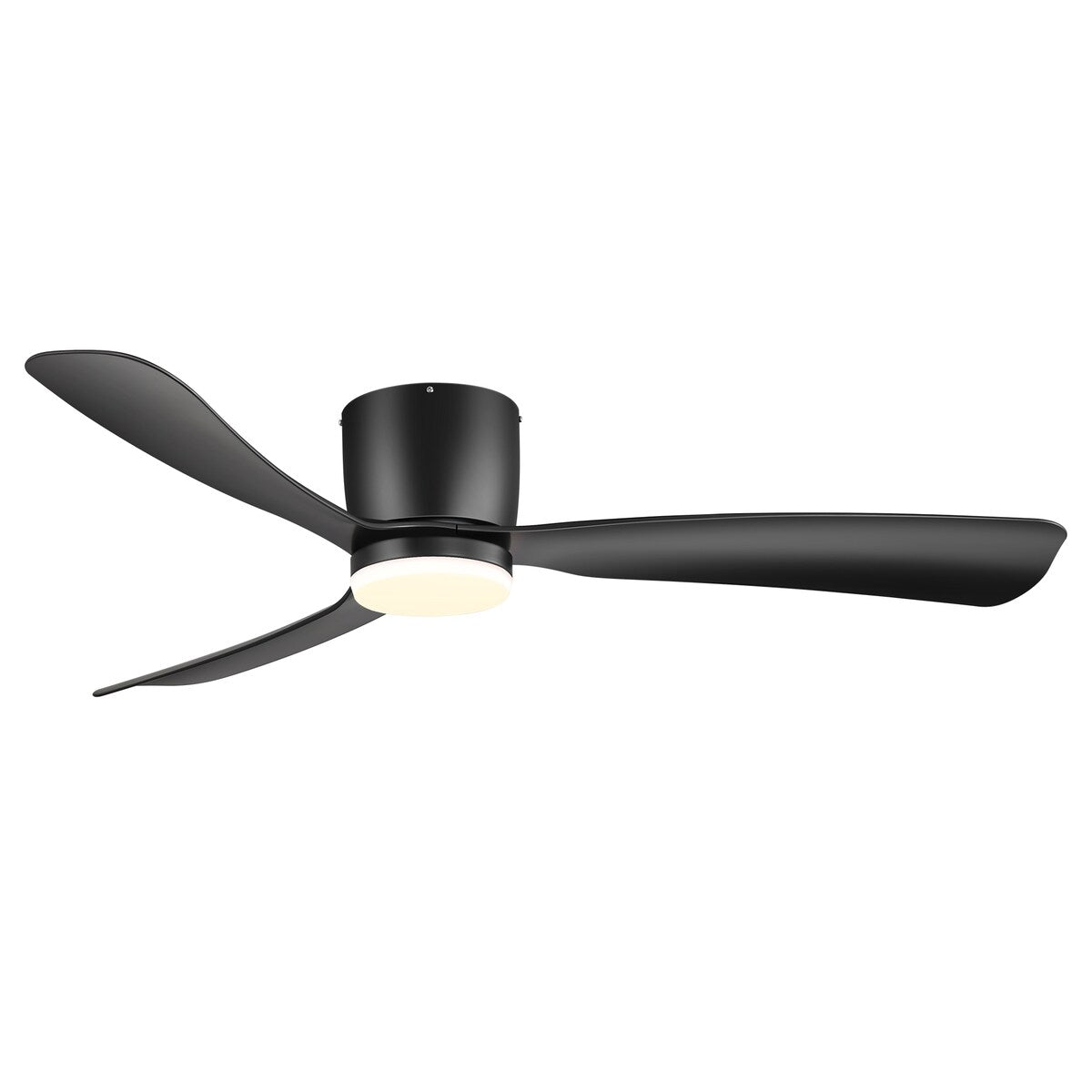 Ventilatore da soffitto a LED a soffitto a scomparsa da 52 pollici, nero/bianco, con luci e telecomando (3 pale)