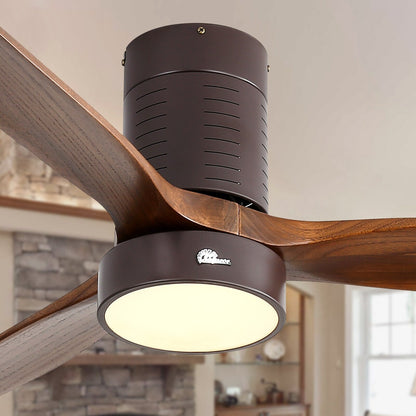 Ventilatore da soffitto a soffitto a scomparsa da 52 pollici in stile farmhouse con luce e telecomando, motore DC reversibile.